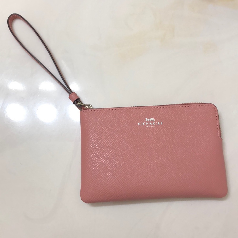 Coach pink wristlet